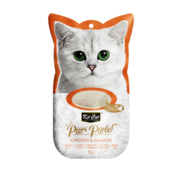 Kit Cat Purr Puree Chicken & Salmon 15g x 4pcs (3 Packs)